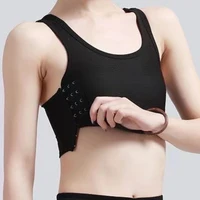 Classeur de poitrine respirant pour femmes, 1 pièce, boucle latérale, gilet court, sous-vêtements, débardeurs, Bandages enveloppants de poitrine sans fil 1