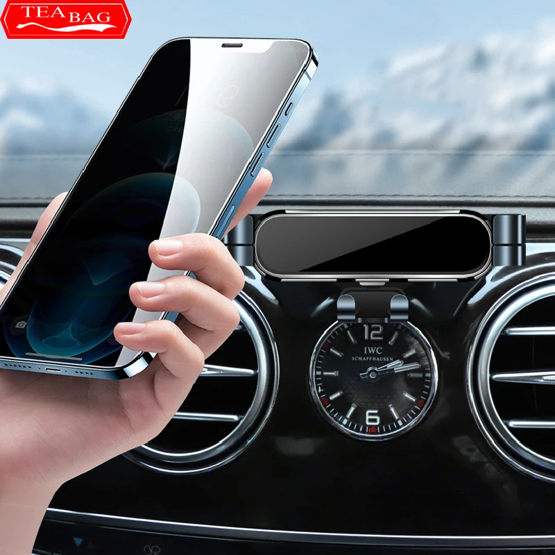 Adjustment Car Mobile Phone Holder For Mercedes Benz S-Class W222 V222 X222 W223 Air Vent Mount Bracket Gravity Accessories