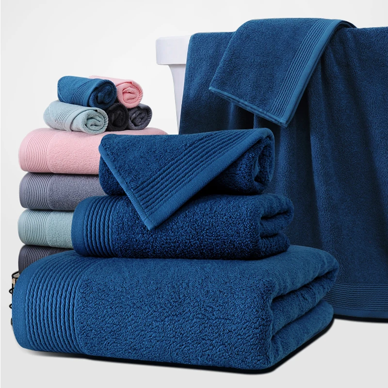 3PCS Towel Set 100% Egyptian Cotton Luxurious Face Towel Super Absorbent Quick Dry King Bath Towel Super Soft Sport Cloth 72*150 4