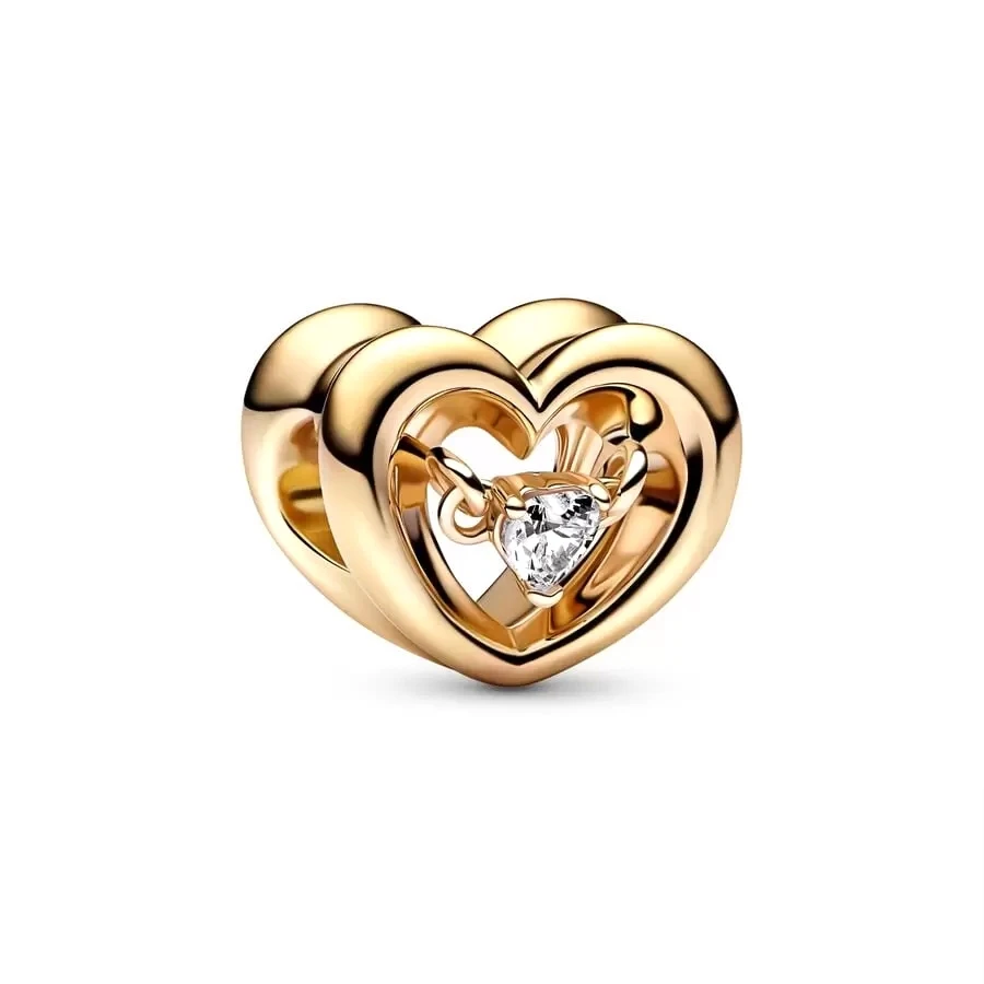 NEW Sparkling Gold Plated Series Charm Bead Fit Original Pan 925 Sterling Silver Bracelet Necklace DIY Fashion Jewelry WomenGift 3