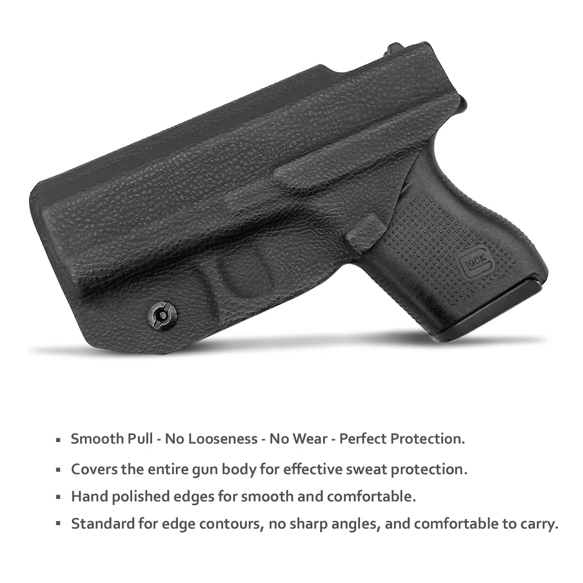 IWB Kydex Holster for for Glock 43 / Glock 43X Dermatoglyph Kydex Holster IWB- Inside Waistband Concealed Carry-Right