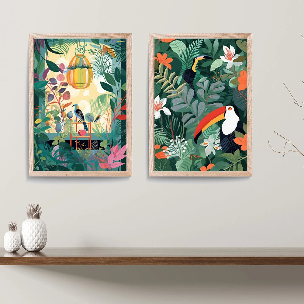 

Safari Animals Art Poster Print Nature Garden Pictures Lion Leopard Nordic Wall Canvas Painting For Living Room Home Decor