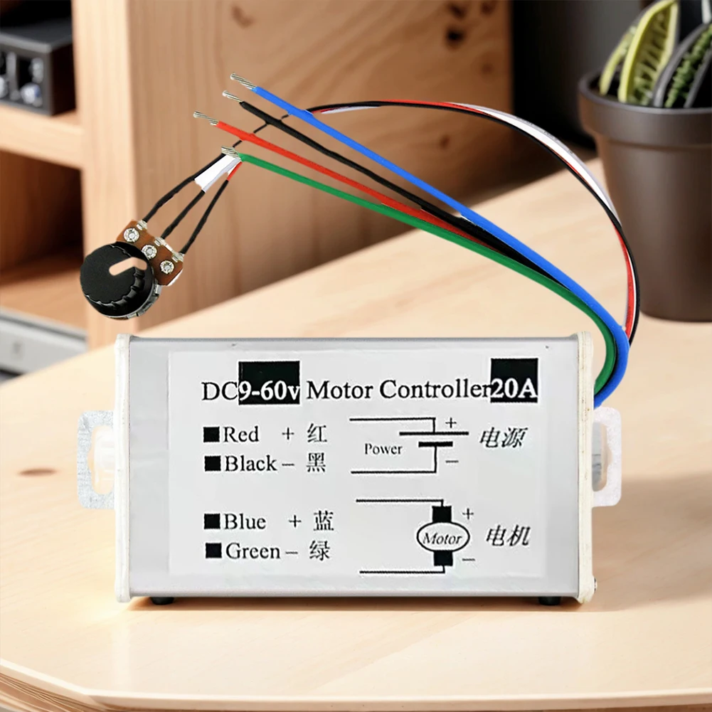 모터 펄스 폭 변조기 조절기 DC 9V-60V 12V 24V 60V 20A PWM DC 모터 드라이버 속도 조절기 DC 모터 컨트롤러