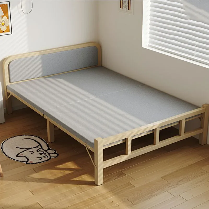 Folding King Single Bed Children Modern Living Room Storage Bed Frames Metal Adults Cama Dobravel Portatil Outdoor Furnitures