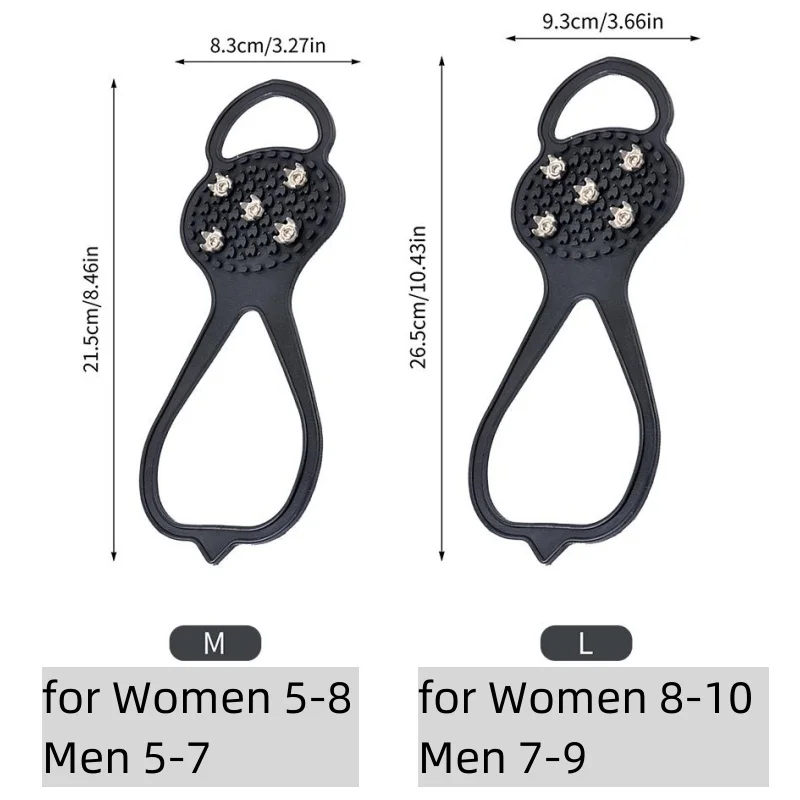 Anti-Skid Snow Ice Claw Climbing Anti Slip Spikes Grips Crampon Cleats Sport Shoe Cover 1Pair for Women Men Boots Cover ice gripper spike,climbing crampons