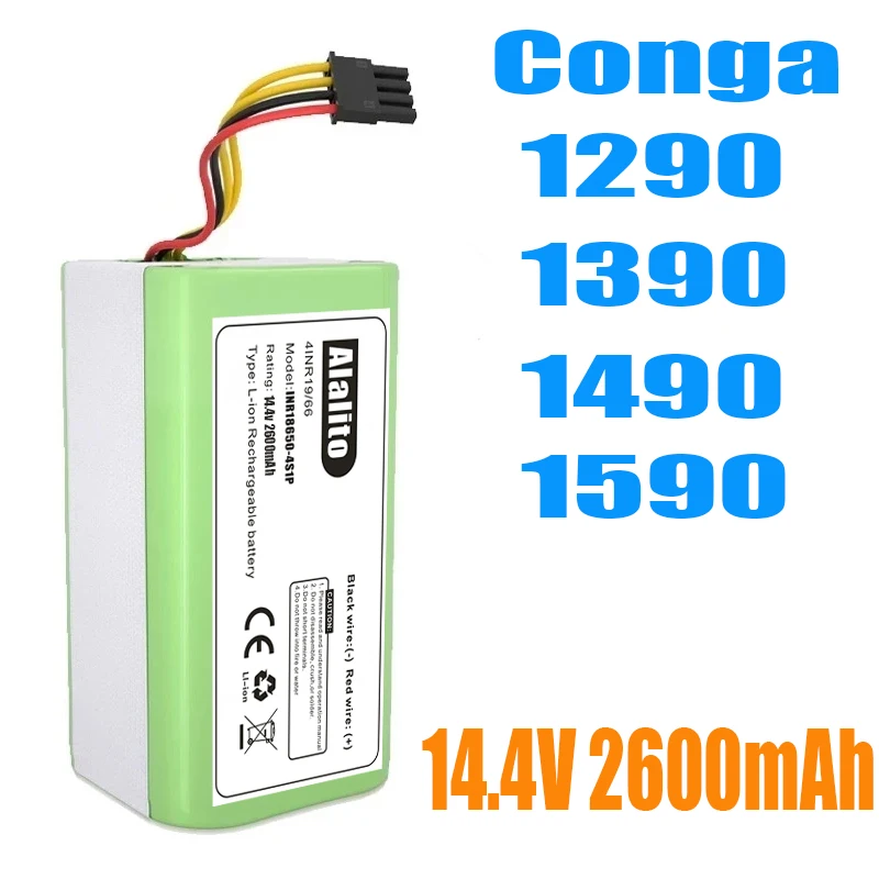NASTIMA 14.4V 2600mAh Batería de Repuesto de Iones de Litio Compatible con  Conga Excellence 990