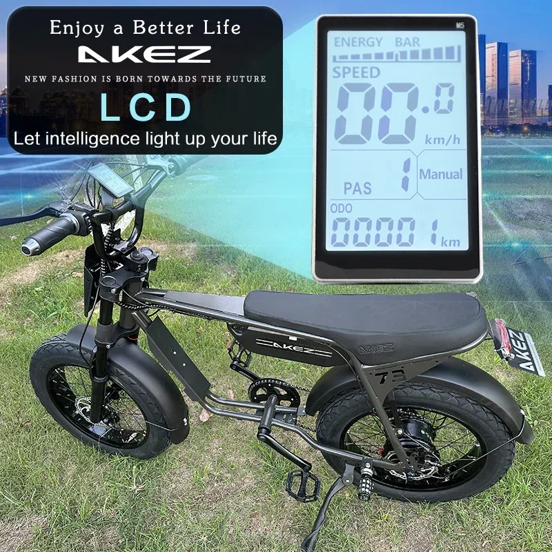 Ebike AKEZ 20-inch ZX Fat Tire 48V 1500W 18AH Electric Mountain Bike
