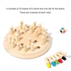 Children's Wooden Multifunctional Memory Chess Exercise Children's Color Memory Cognitive Table Games Chess Educational Toys 2