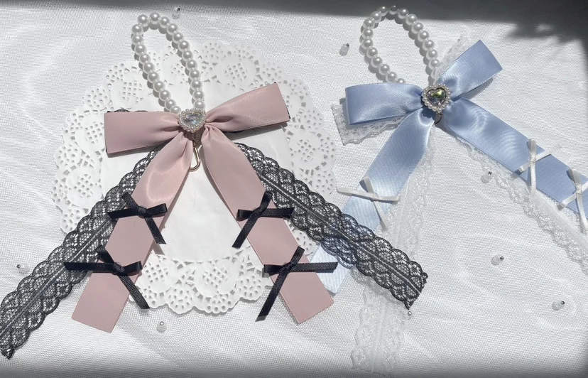 Mine Series Mass-Produced Handmade Double-Layer Pearl Bowknot Bag Pendant for Handbags Sweet Japanese Keyring Bag Charms