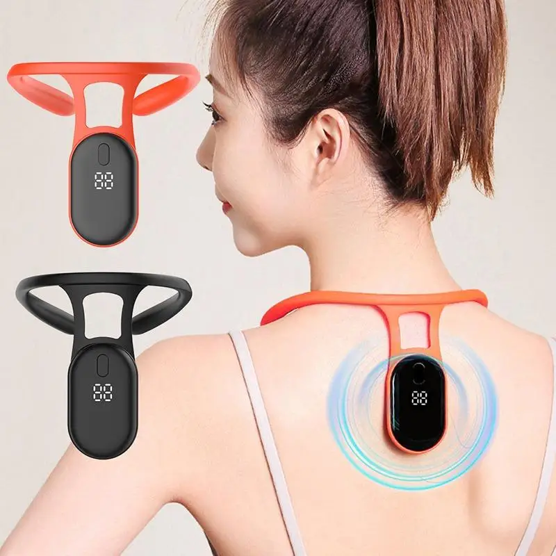 

New Back Support Ultrasonic Lymphatic Soothing Body Sitting Posture Smart Monitoring Training Posture Corrector Neck Massager