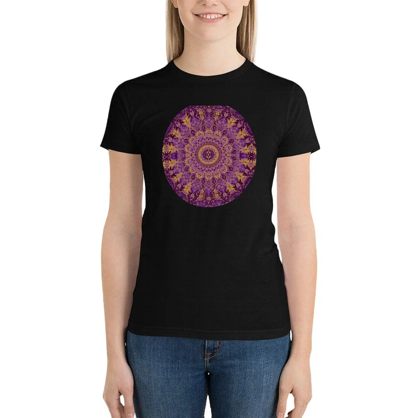 Mandala Echo T-Shirt Short sleeve tee summer tops cute clothes T-shirts for Women