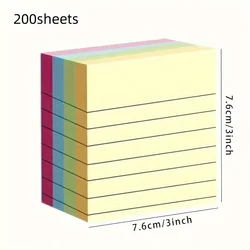 Colorful Sticky Note Set with 200 Self - Adhesive Sheets (Yellow)