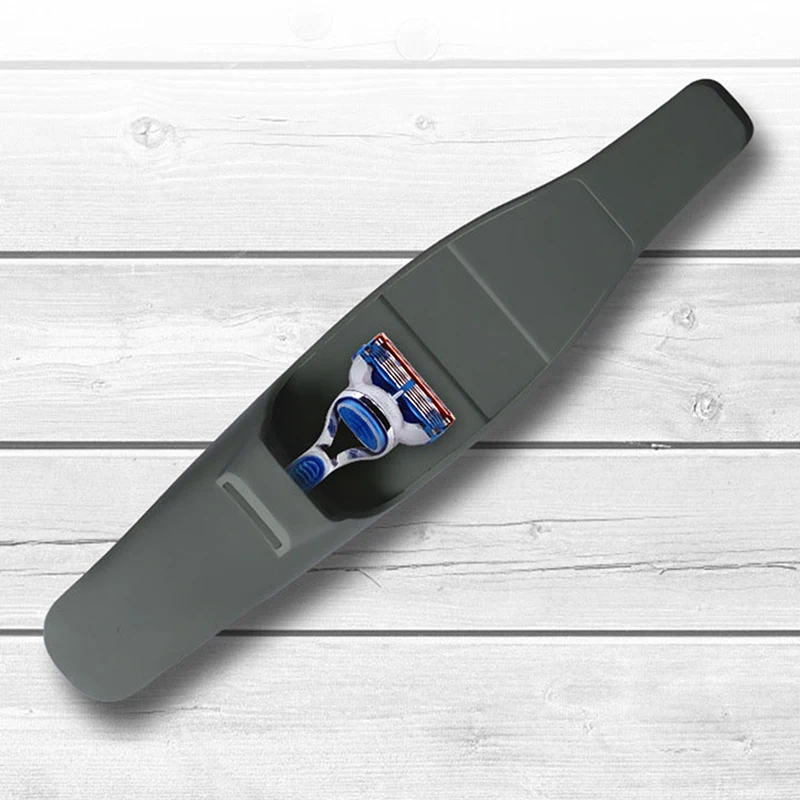 휴대용 실리콘 면도기 거치대 박스, 수동 면도기 보호대 커버, 휴대용 방수 면도기 액세서리, 면도기 보관함