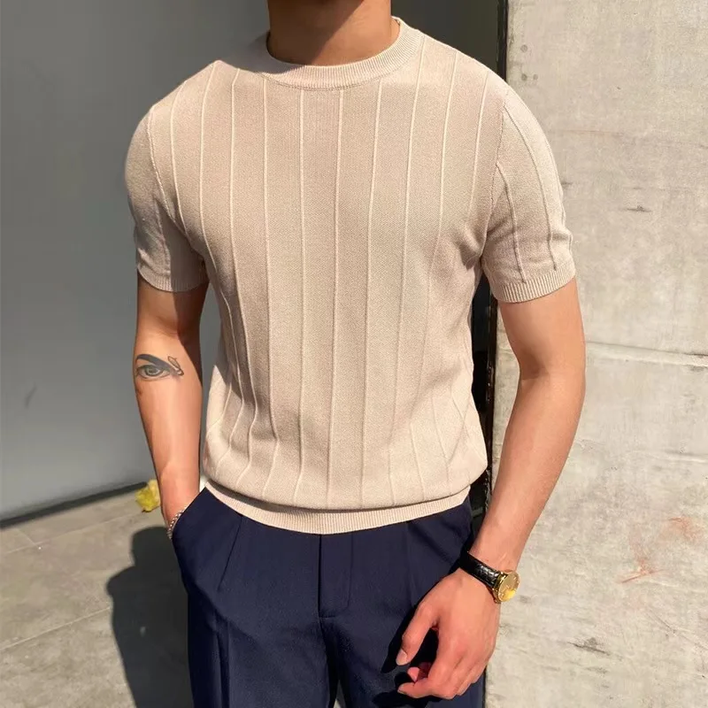 MEN'S SUMMER ICE SILK T-SHIRT WITH VELVET SIDE STYLE FASHION DESIGNS main image 1