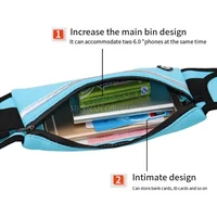 1pc sac de course femmes sac de taille sac de ceinture hommes sport Fanny Pack sac de téléphone portable salle de sport course téléphone portable Jogging course sac de cyclisme 5