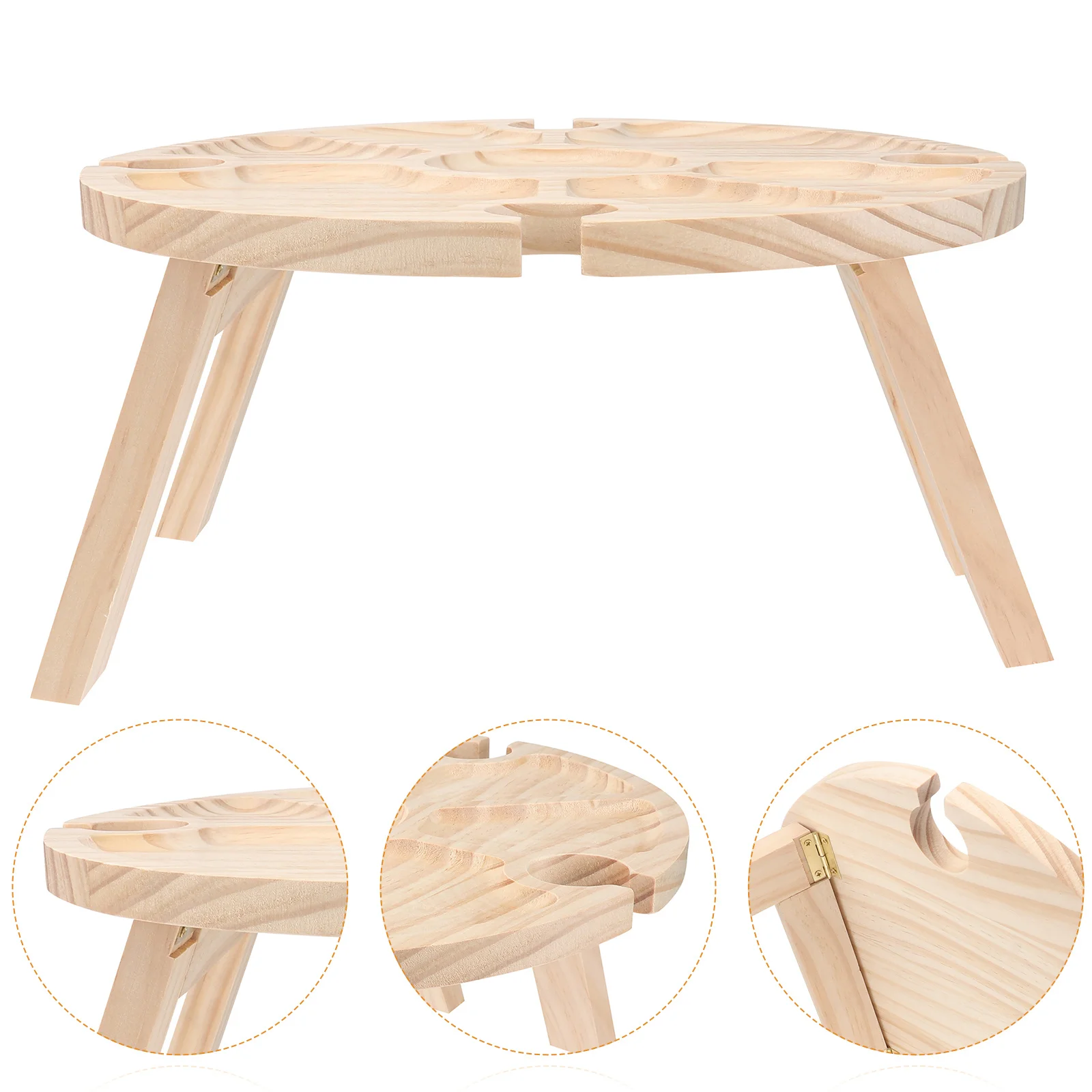 

Collapsible Picnic Table Picnic Table Folding Tray Wooden Dining Table Rack Collapsible Picnic Table Serving Desk