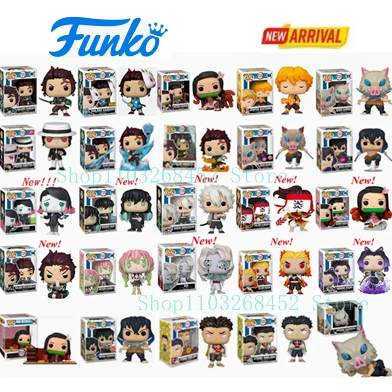 thumbnail image 1 of Nuevo Funko POP Demon Slayer Inosuke Nezuko Tanjiro 1091 1306 1307 1395 1253 1304 1264 colección de figuras de acción modelo juguete para regalo, 1 of 5