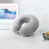 Travel Pillow Pure Memory Foam U Shaped Neck Pillow Super Lightweight Portable Headrest for Airplane Car Office Sleeping Rest 2