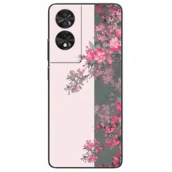 Cover per telefono in TPU morbido floreale con paraurti nero