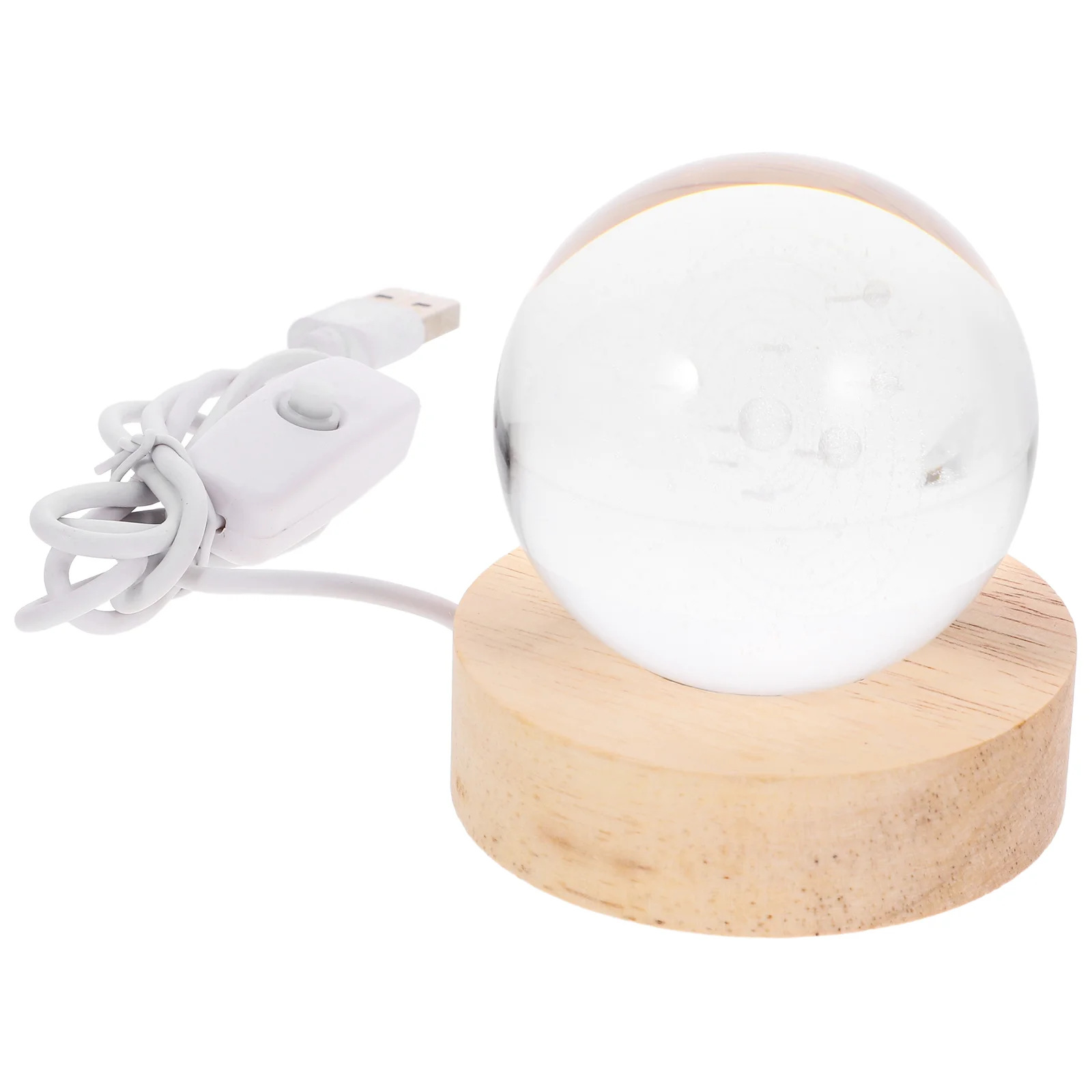 

The Gift Crystal Ball Decoration With Base Sphere Stand Decorations Tabletop Ornament Household Office