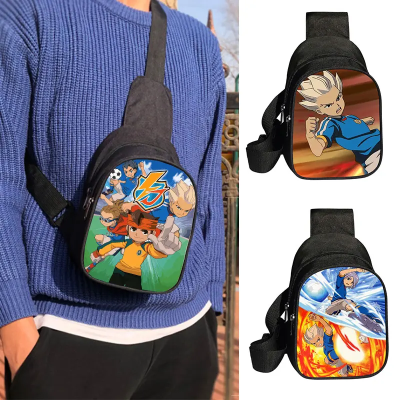 Anime Inazuma Eleven Print Chest Bag Donna Outdoor Harajuku Crossbody Bags Supporto Per Telefono Casual Messenger Bag Gift