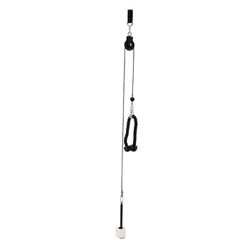 Fitness Weight Pulley Cable Machine System Arm Biceps Triceps Hand Training Equipment 220.46 lbs Capacity W/360° Swivel Top Ring 4