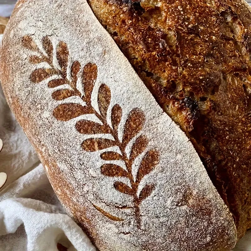 9-teilige wiederverwendbare Brotbackvorlage, 5,9 x 5,9 Zoll, künstlerische Dekoration, Backform für kreative Laibformen – Detail 5