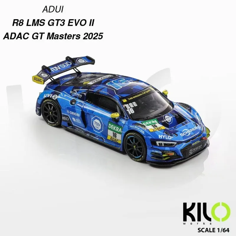 킬로 웍스 1:64 아우디 R8 LMS GT3 EVO 로터스 에미라 GT4 2026 뉘르부르크링 레이싱 합금 자동차 모델