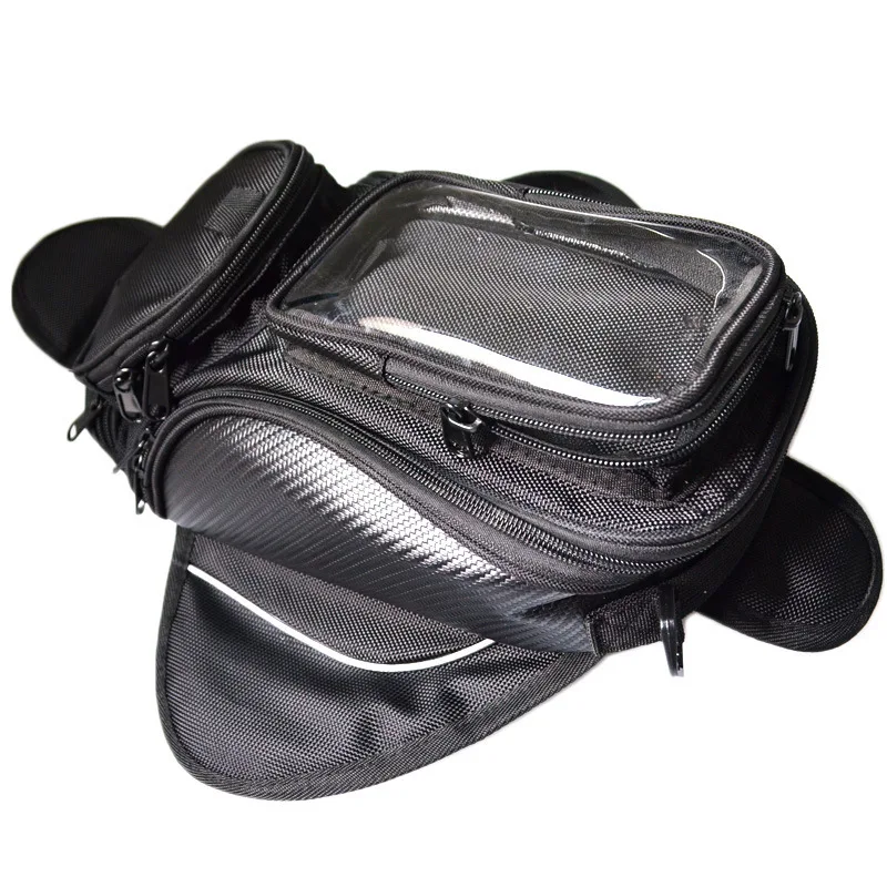 Magnetic motorcycle fuel tank bag, rider motorcycle backpack crossbody bag, off-road magnetic portable quick release touch
