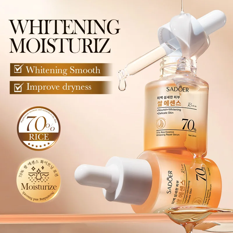 SADOER Rice Essence Serum Face Whitening Cream Moisturizing Hydrating Anti-aging Facial Essence Korean Skin Care Cosmetics