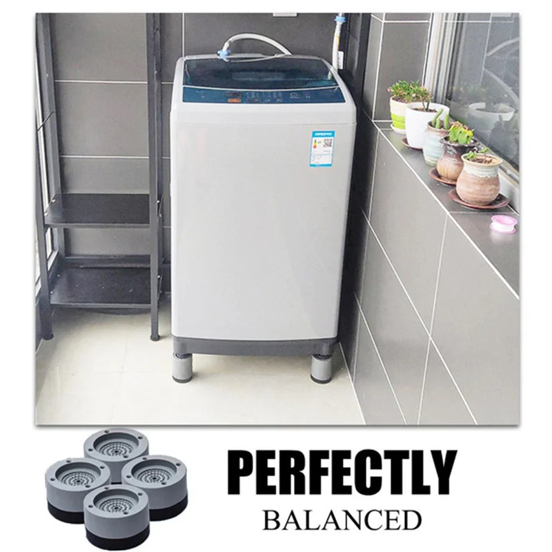 Anti Vibration Feet Pad Rubber Mat Slipstop Silent Universal Washing Machine Refrigerator Furniture Raiser Dampers Stand 4Pc Washing Machine Pads,Furniture Leg Pads,Rubber Pads,Furniture Pads,Anti Vibration Pads