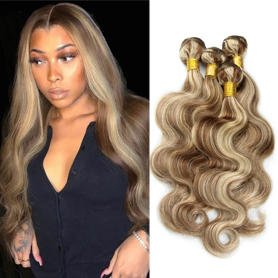 237858-83ff1e.jpg S59e37960a1c6490794da35a2a8d43d68k Piano Color P4/613 Highlight Bundles no Closure Remy Body Wave Ash Blonde Colored Human Hair Weave With Highlights 3 Bundles Mallzona