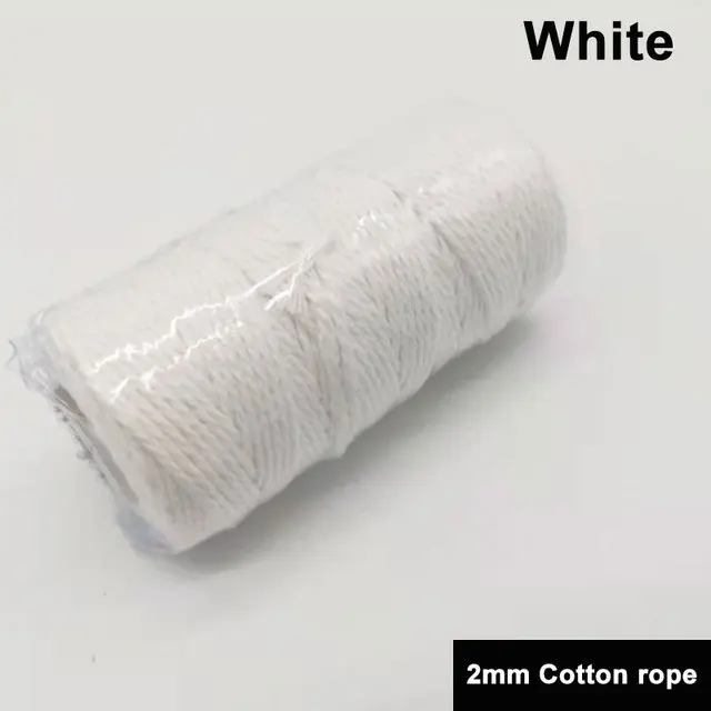 100M/Roll 100% Cotton Rope colorful twine Macrame cord string thread DIY Home Textile Wedding Decorative supply 