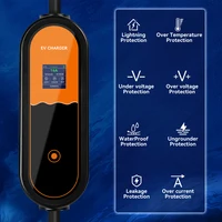 3.5KW Type2 Portable EV Charger 16A 1Phase EU Plug EVSE Charging 8A-10A-13A-16A Current Adjustable Electric Vehicle Charging - Image 3