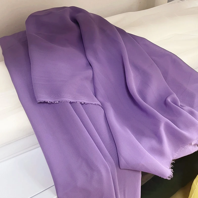 Elegant Purple Red Chiffon Georgette Fabric