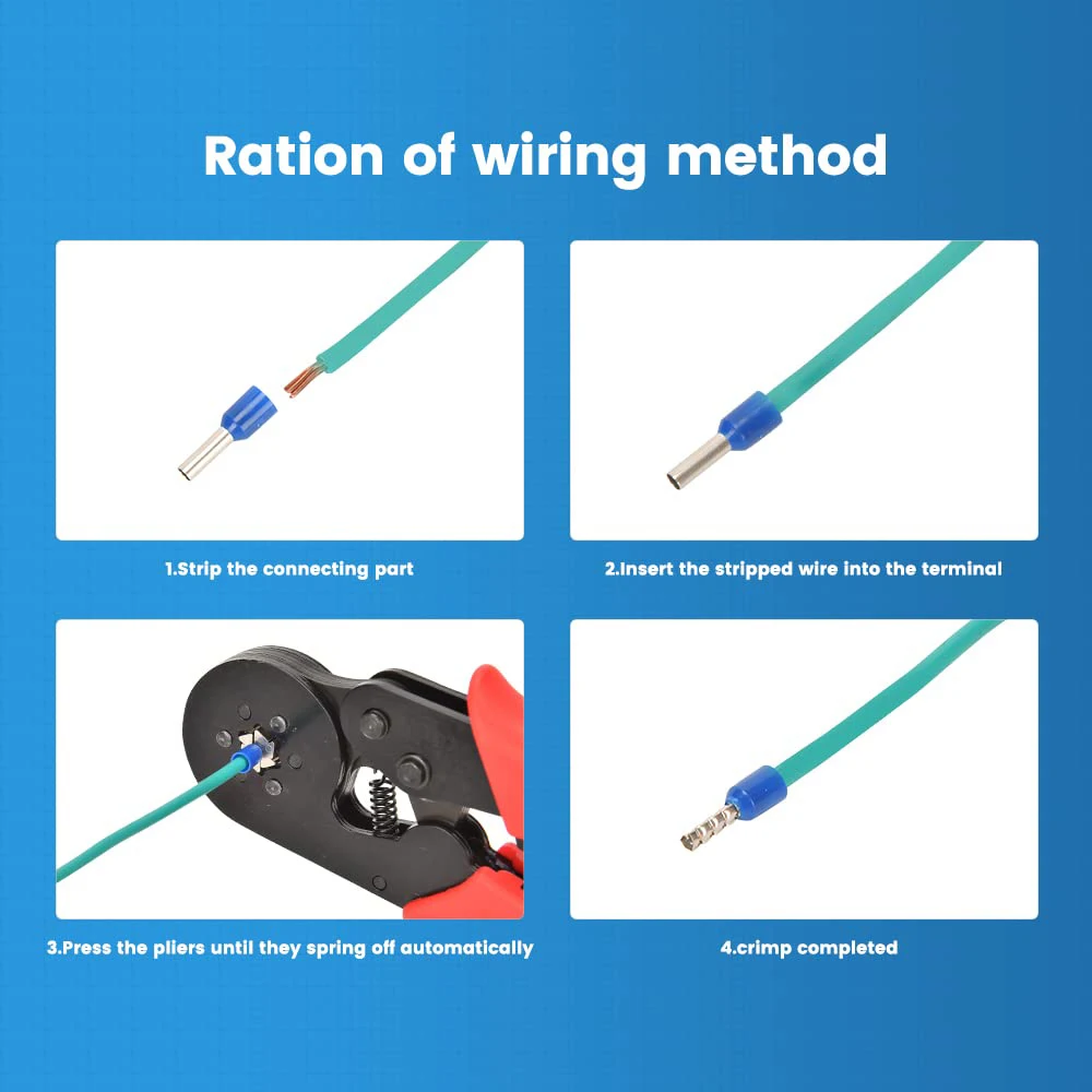 1200PCS Wire Ferrules Terminals Kit - AWG 22-10 Insulated Copper Connectors For Electrical Projects