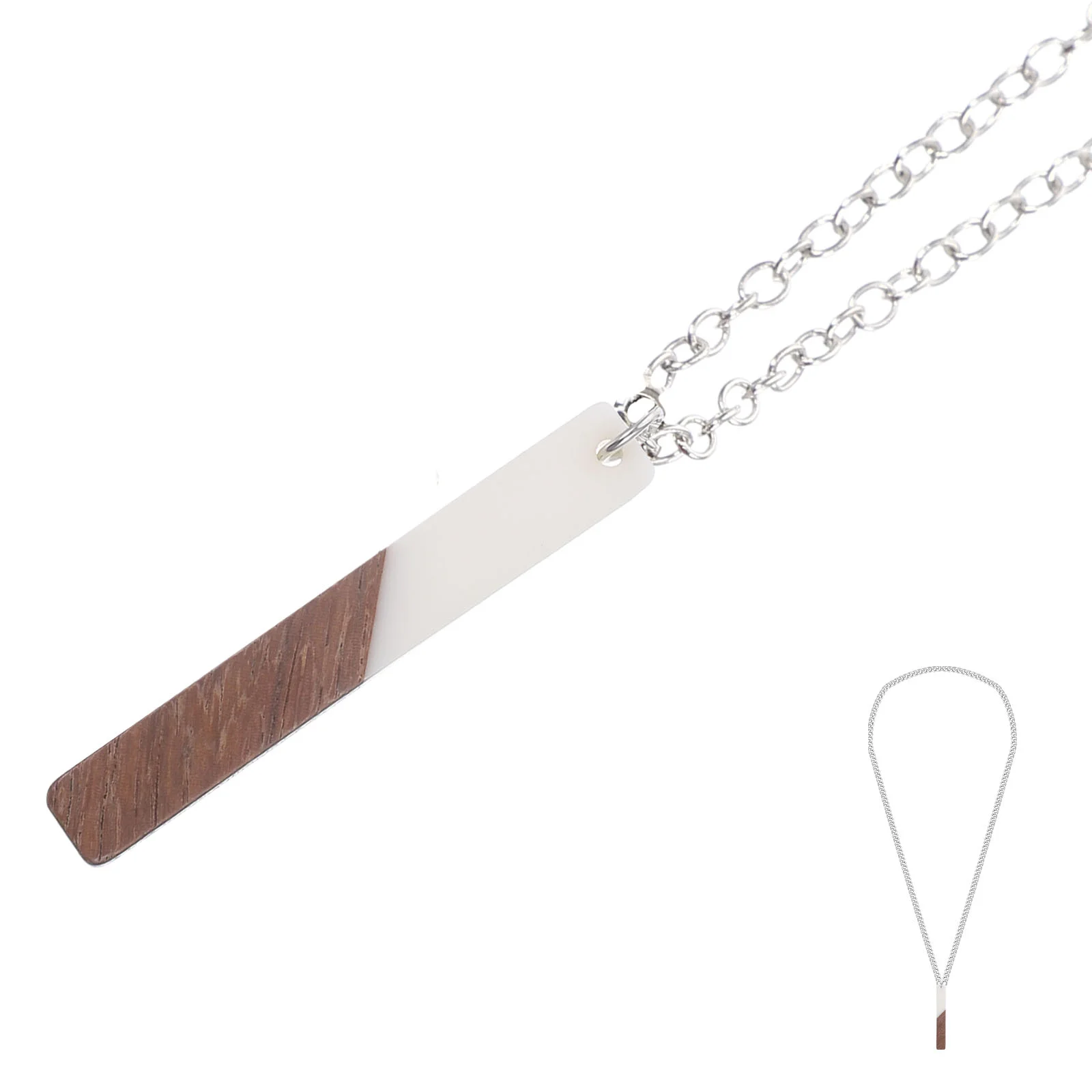 

Choker Necklace Rectangular Pendant Jewelry Fashion For Women White Simple Necklaces Girl Miss