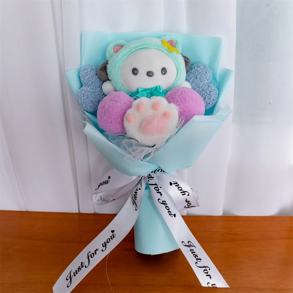 Kuromi My Melody Cinnamoroll Hello Kitty Sanrio Anime Doll Toy Cartoon Plush Bouquet Woman Valentine\'s Day Girls Christmas Gifts
