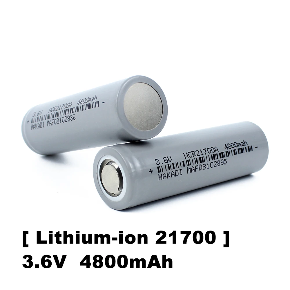 Hakadi 3.7V 21700 4800Mah Batteria Ricaricabile Agli Ioni Di Litio Ad Alta Potenza Adatta Per Accumulo Di Energia Batteria Solare E-Bike