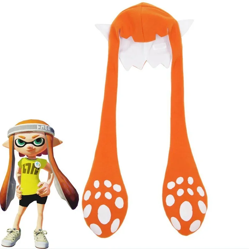 Game Splatoons 2 Inkling Squid Cosplay Hat Winter Balaclava Carniva Halloween Party Cap for Adult Kids