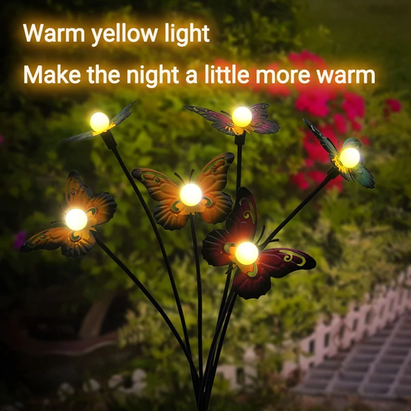 

Solar Lights Butterfly Floor Lamp Garden Decorative，Led Garden Waterproof Lawn Lamp