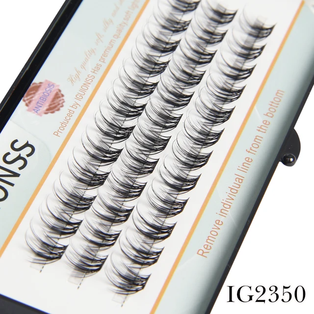 IGUIONSS Segmented False Eyelash Extension DIY Natural Individual Lash Makeup Tools Soft Easy to Operate Eyelashes