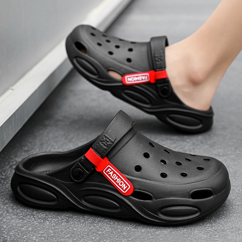 Summer Sandals Men New Fashion Cave Shoes Comfortable Soft Sole Outdoor Indoor Men's  Garden Clogs Beach Shoes Slippers 2