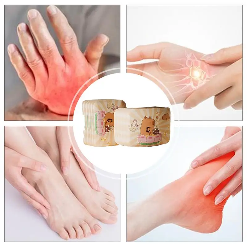 10PCS Cartoon Wearable Hand Warmers Air Activated Heat Packs Instant Heat Feet Warmer Portable heating patch winter supplies