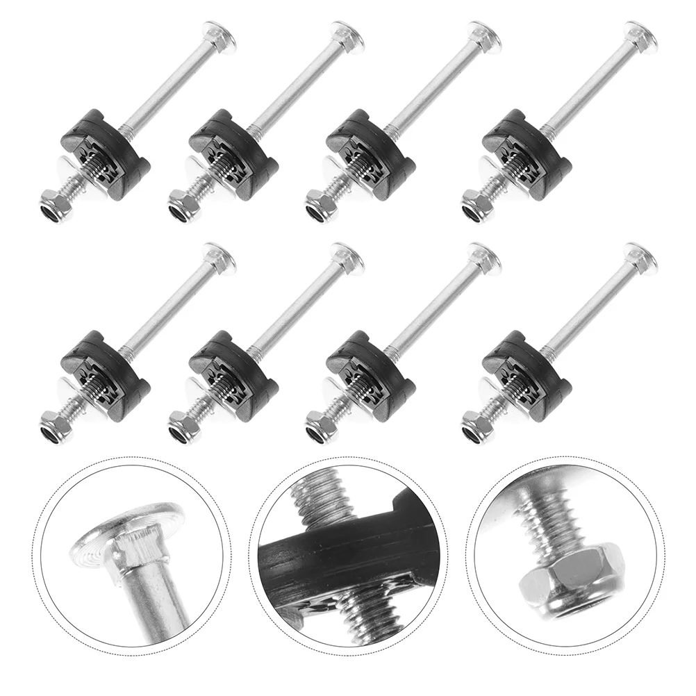 

8 Sets Trampoline Screws Replacement Professional Galvanized Steel Jumping Bed Safety Bolts Nuts Trampoline Stability Tool for