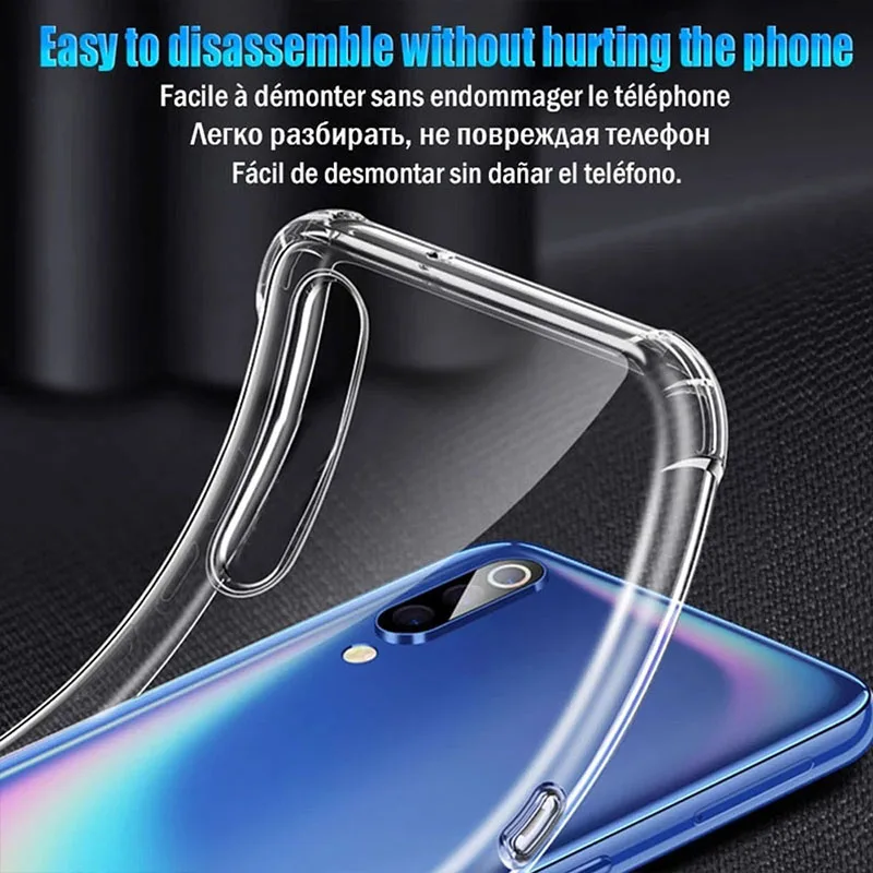Clear Shockproof Airbag Bumper Case - Transparent Protective Cover