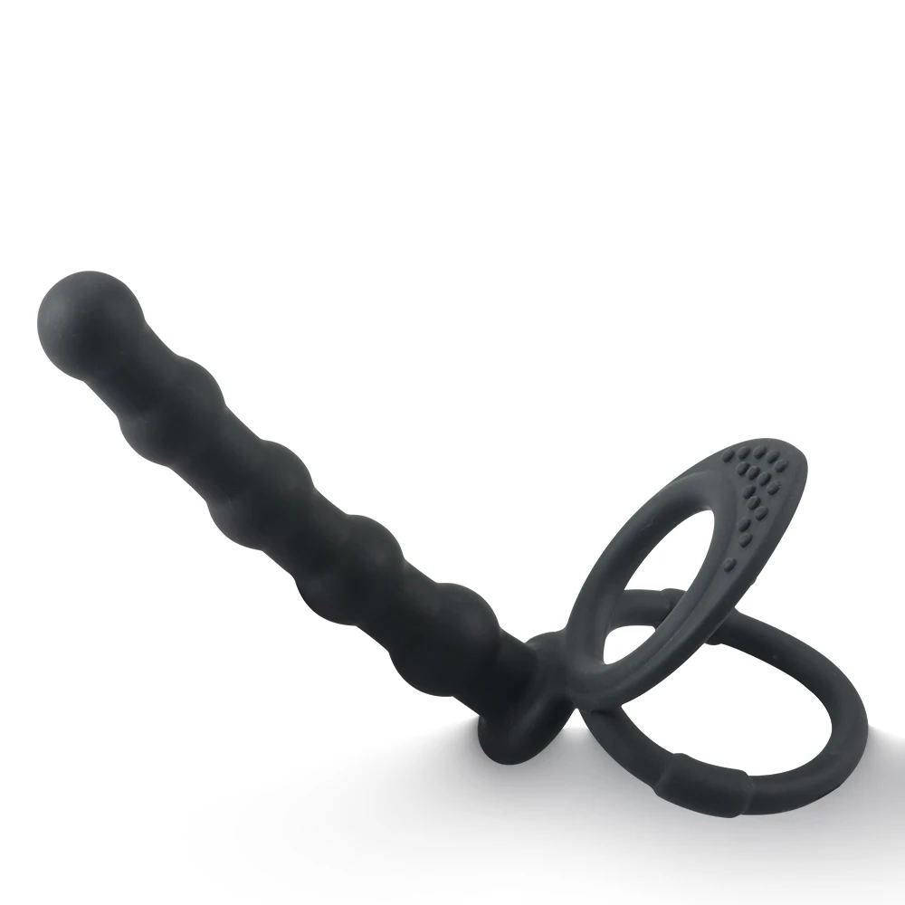 Double Penetration Anal Beads Butt Plug Dildo Penis Cock Ring Delayed Ejaculation G Spot Massager Adult Sex Toys For Men Couples