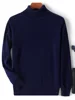 Autumn Winter Men Wool Turtleneck Pullover Long Sleeve Basic Cashmere Sweater 100% Merino Wool Knitwear Smart Casual Clothing 6