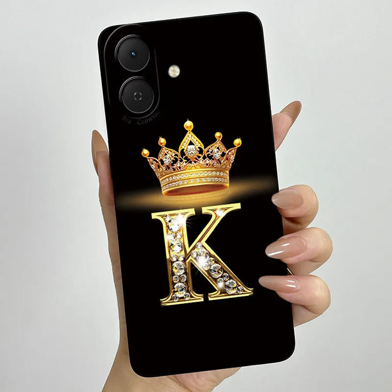 Luxury Crown Letters Soft Phone Case with Camera Protection