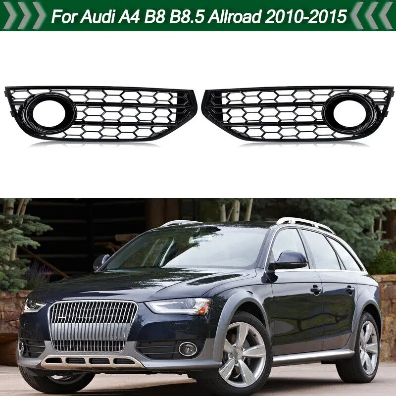 

Для Audi A4 B8 B8.5 Allroad 2010-2015 глянцевая черная передняя противотуманная фоторешетка